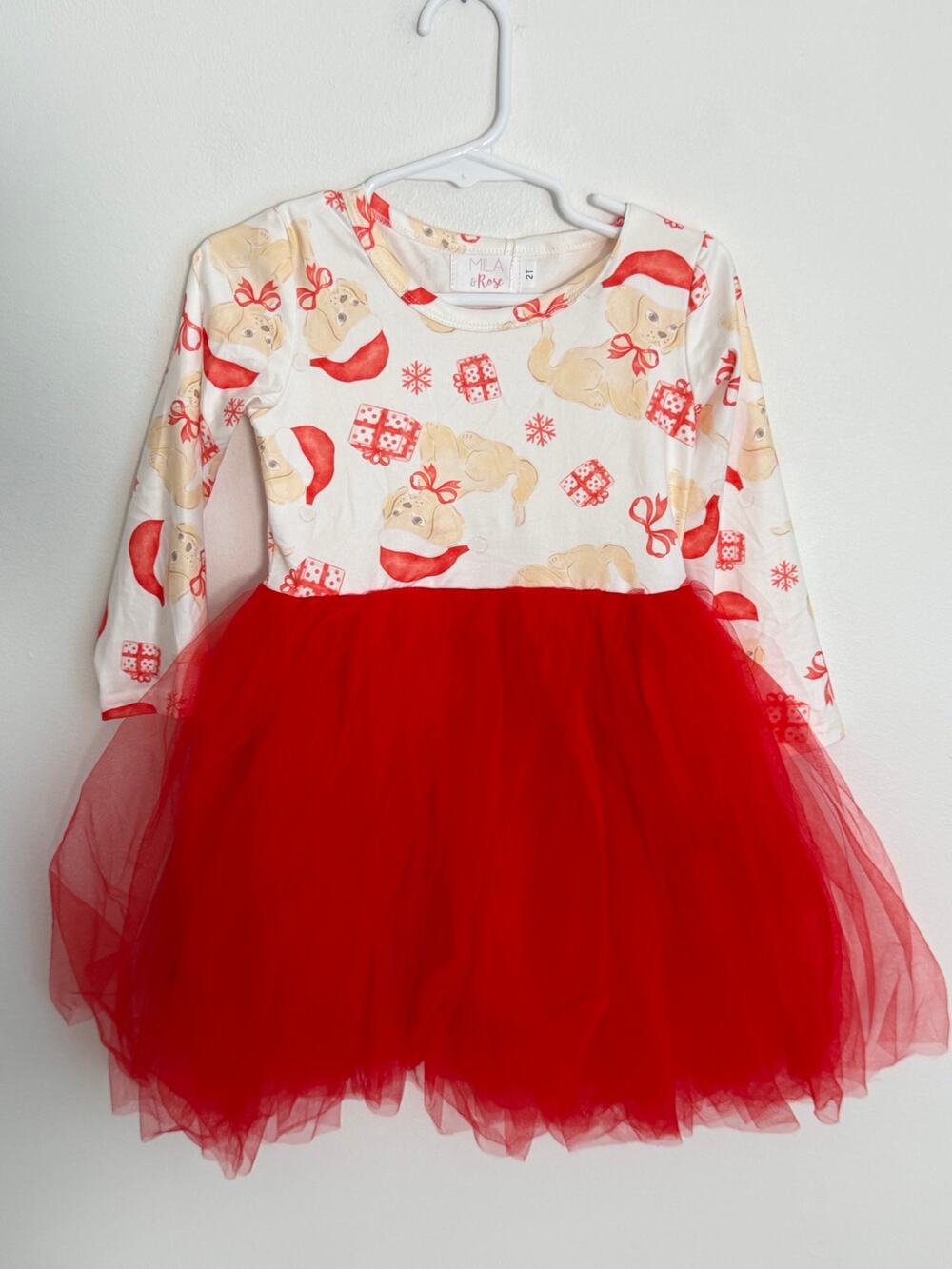 Mila & Rose Santa Puppy Tutu Twirl Dress NWT size 2T